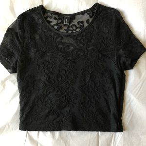 Forever 21 Tops - ♠️black sheer lace crop top♠️ Forever 21 Tops - ♠️black sheer lace crop top♠️